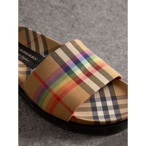 burberry slide women|Burberry vintage check slides.